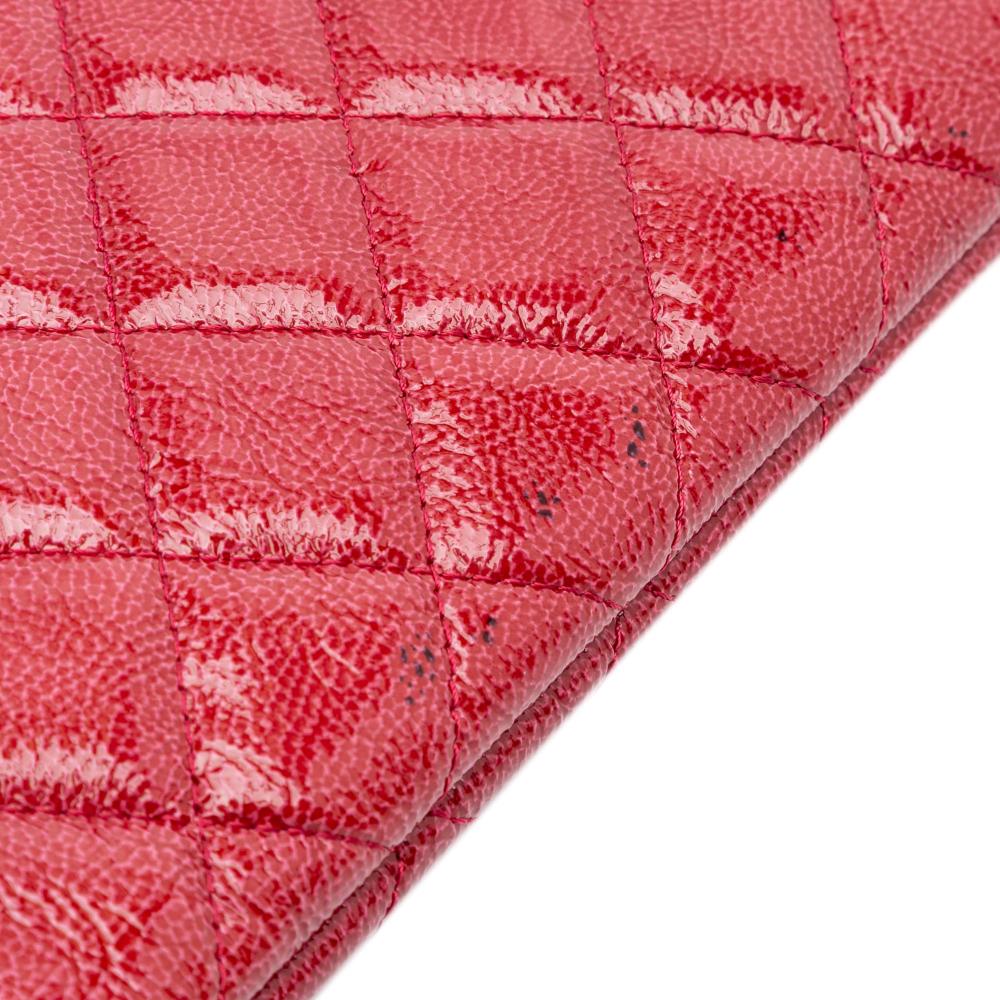 Red Leather Chanel Clutch