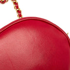 Red Leather Chanel Crossbody Bag