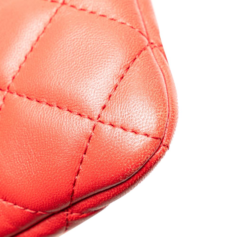 Red Leather Chanel Clutch