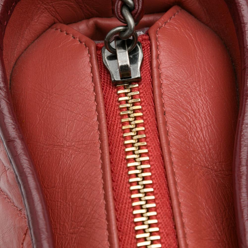 Red Leather Chanel Crossbody Bag