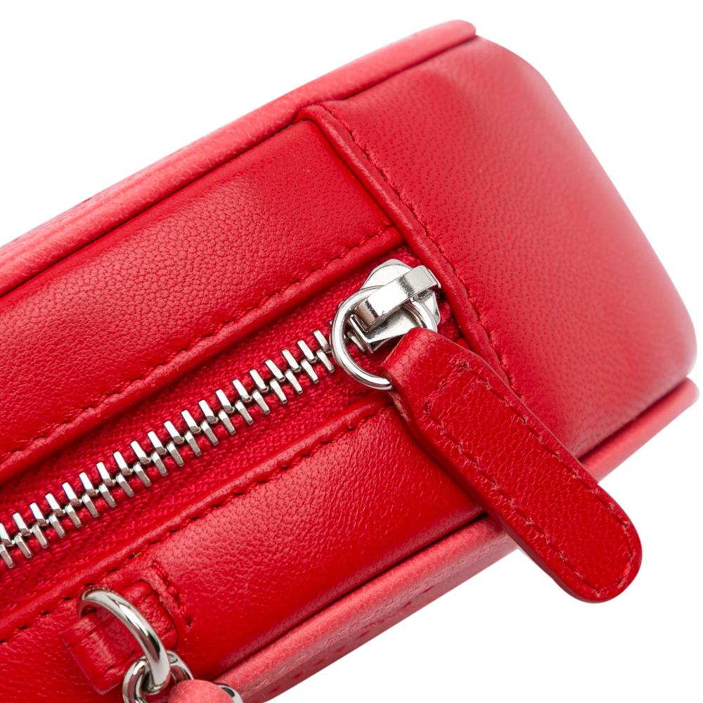Red Leather Chanel Crossbody Bag