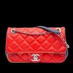 Red Leather Chanel Flap Bag