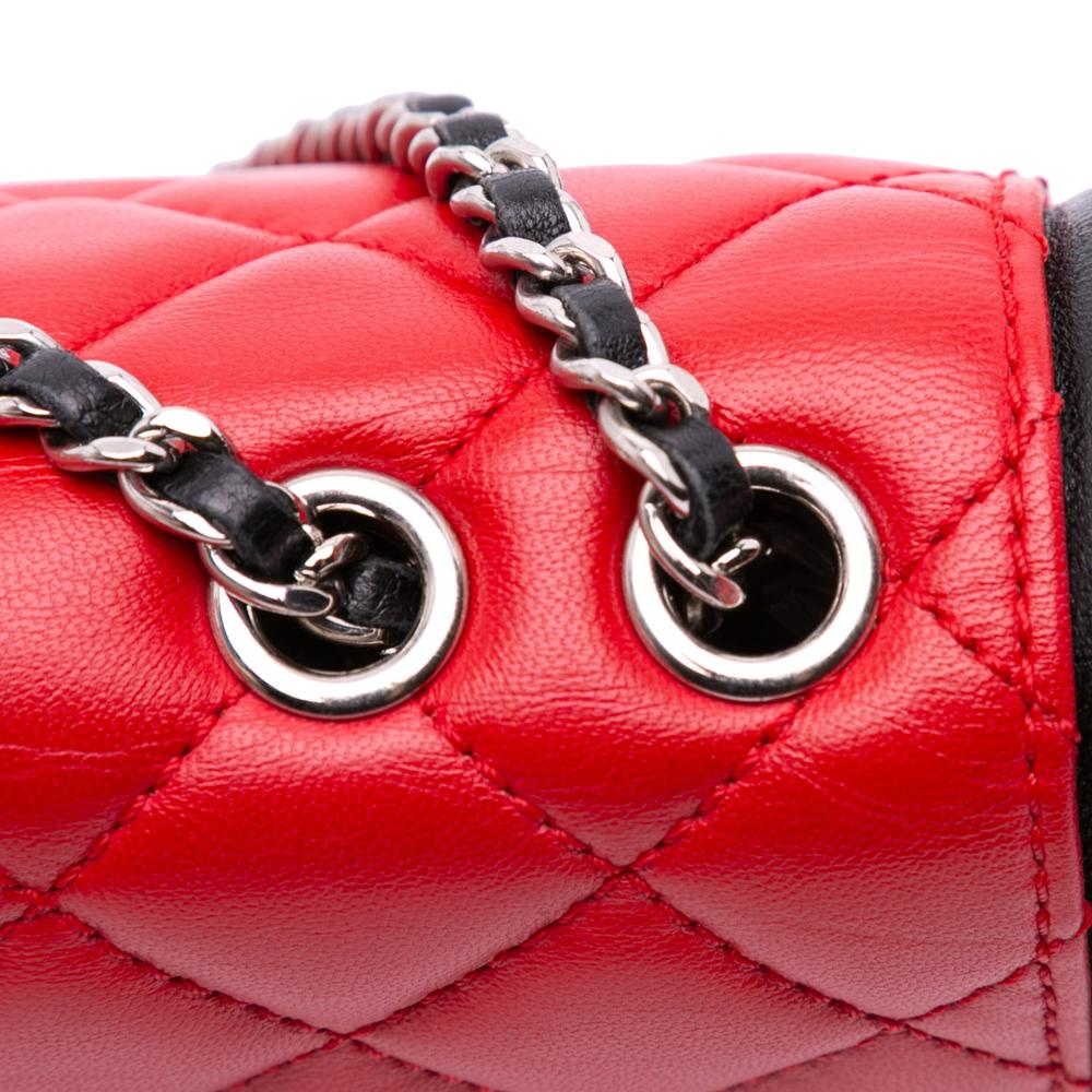 Red Leather Chanel Flap Bag