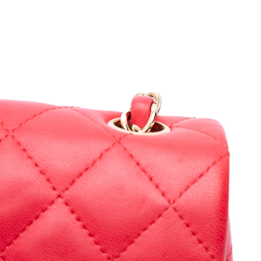 Red Leather Chanel Flap Bag