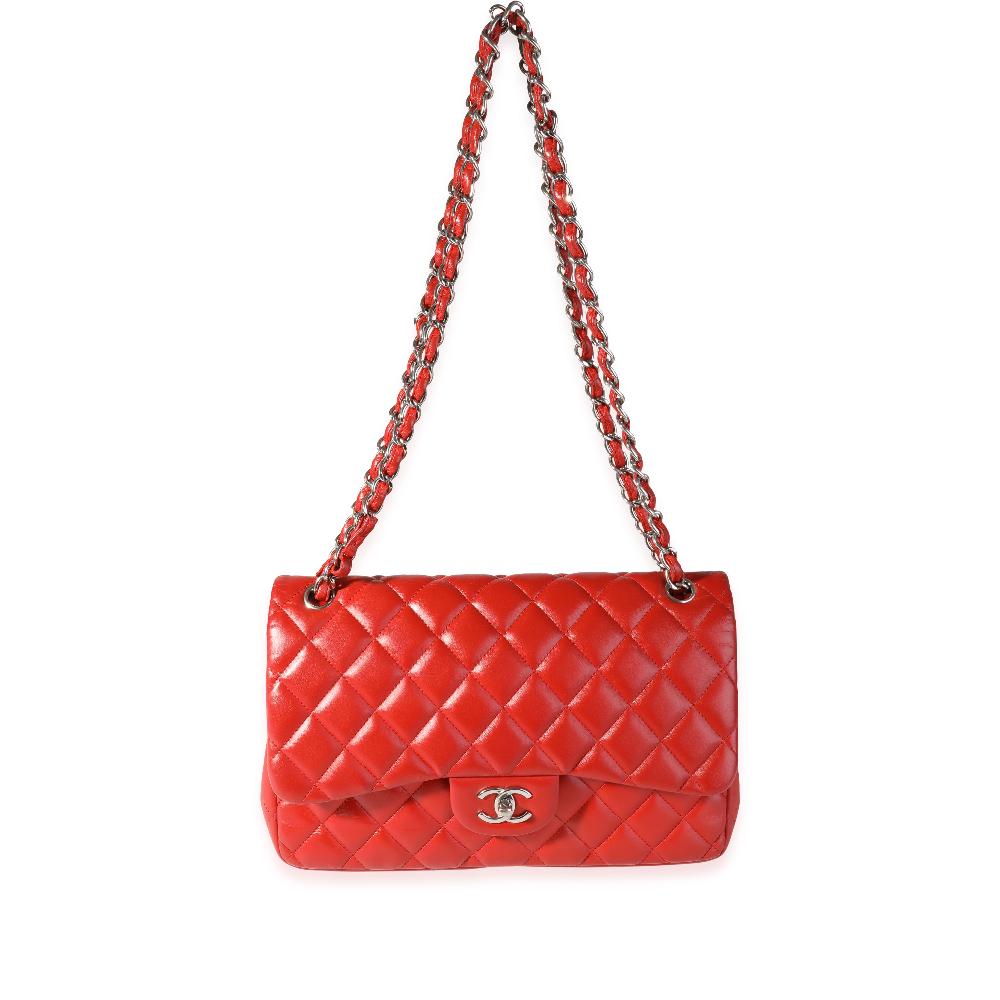 Red Leather Chanel Flap Bag