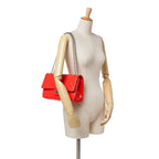 Red Leather Chanel Flap Bag