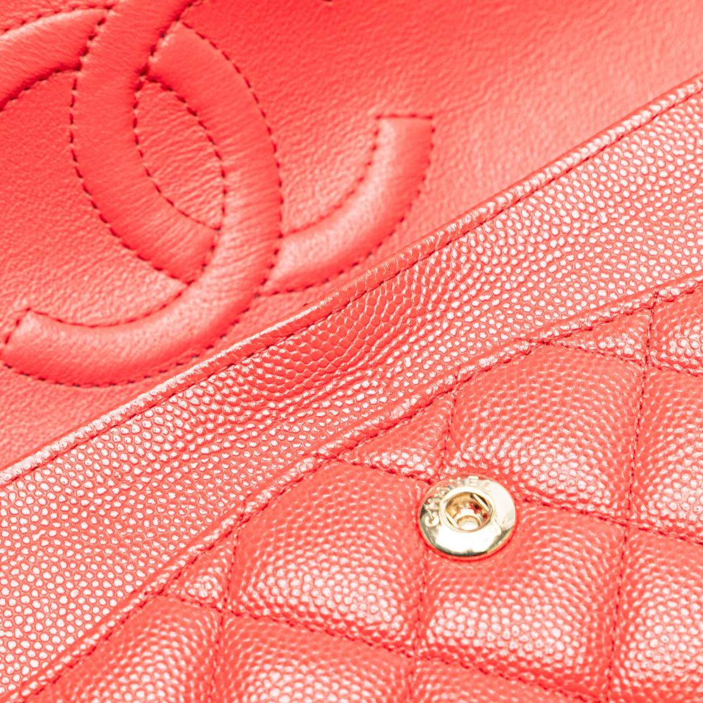 Red Leather Chanel Flap Bag