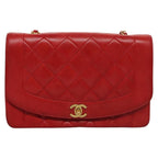 Red Leather Chanel Flap Bag