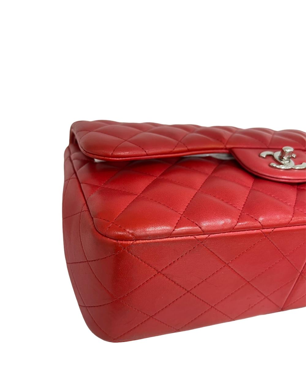Red Leather Chanel Flap Bag