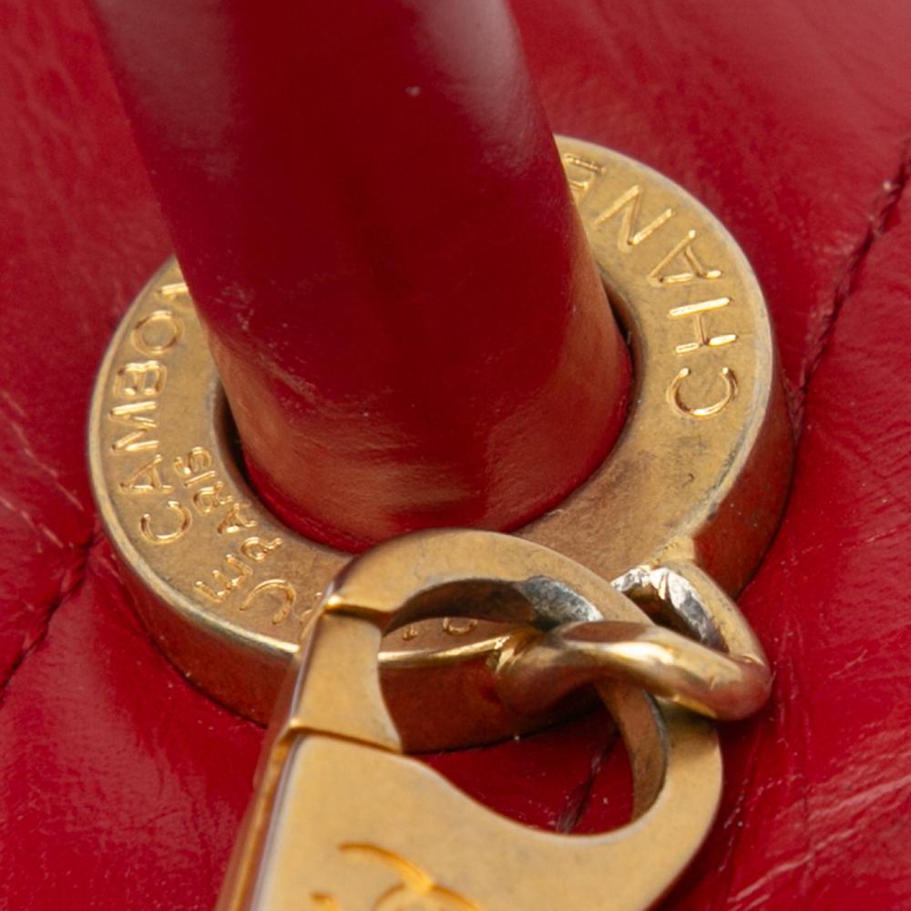 Red Leather Chanel Flap Bag