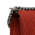Red Leather Chanel Flap Bag
