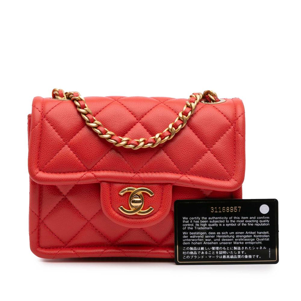 Red Leather Chanel Flap Bag