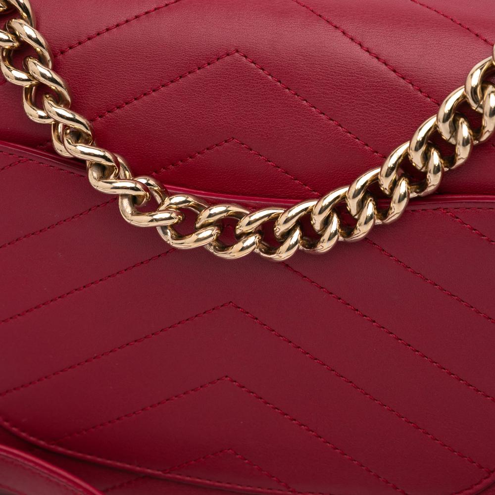 Red Leather Chanel Flap Bag