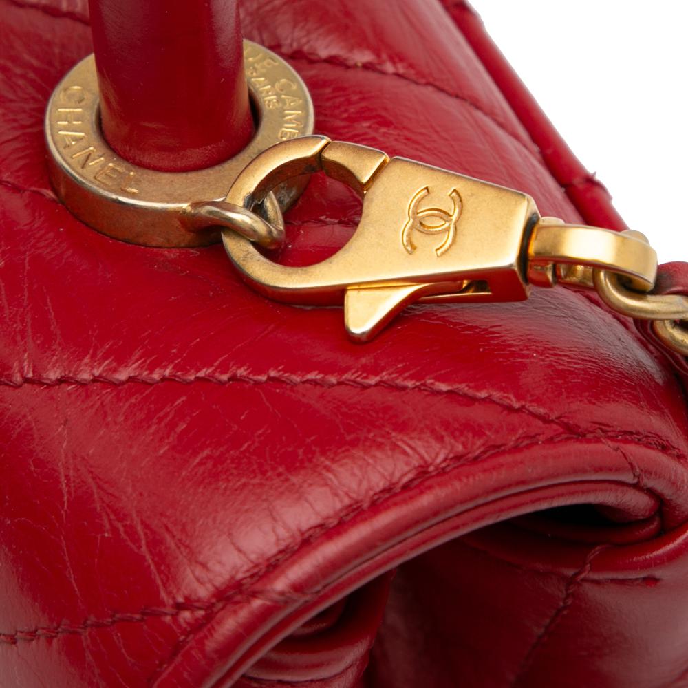 Red Leather Chanel Flap Bag