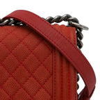 Red Leather Chanel Flap Bag
