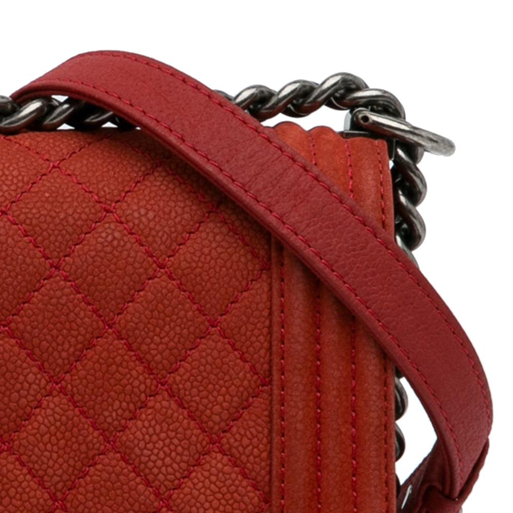 Red Leather Chanel Flap Bag