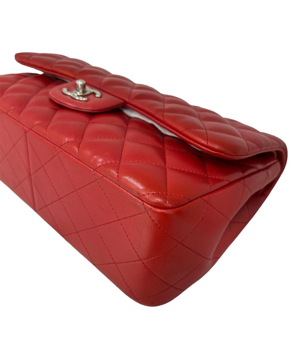Red Leather Chanel Flap Bag
