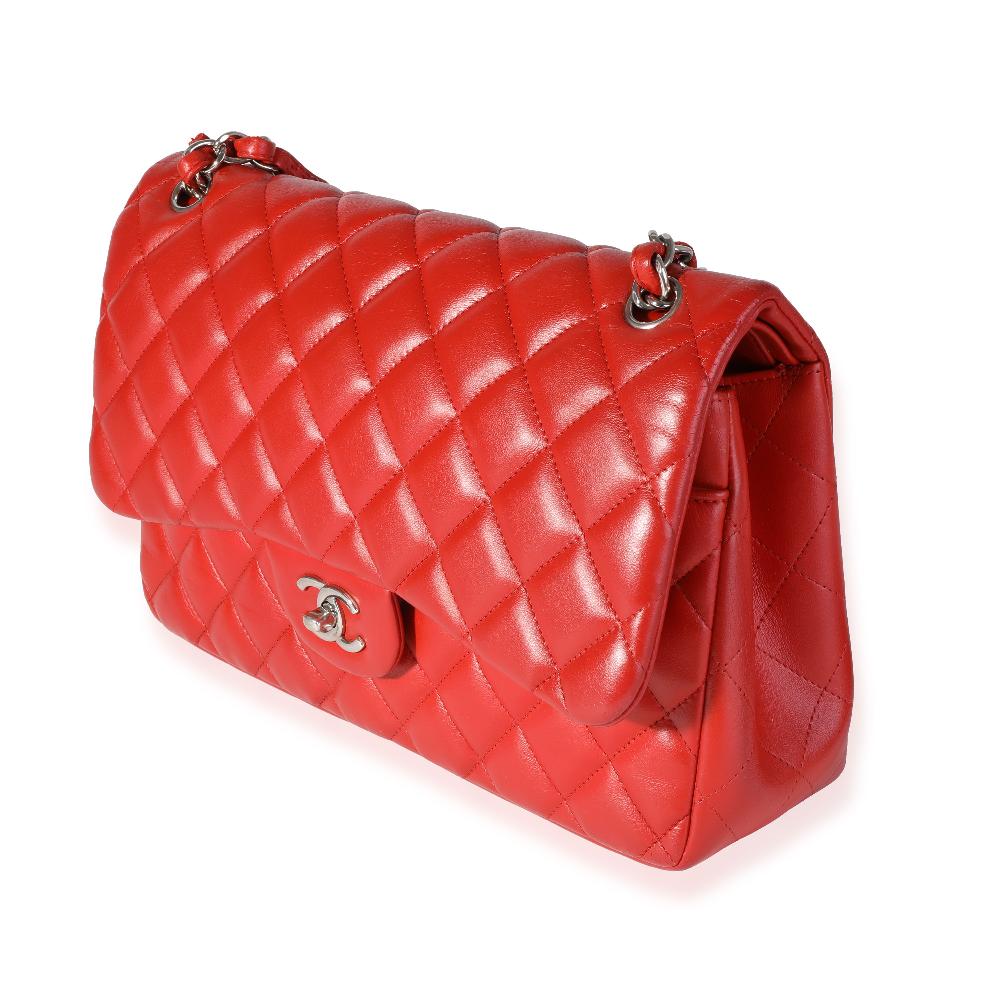 Red Leather Chanel Flap Bag