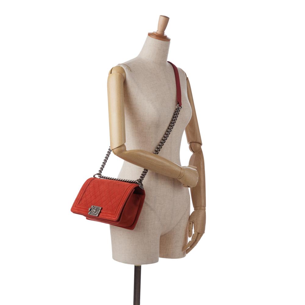 Red Leather Chanel Flap Bag