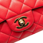 Red Leather Chanel Flap Bag