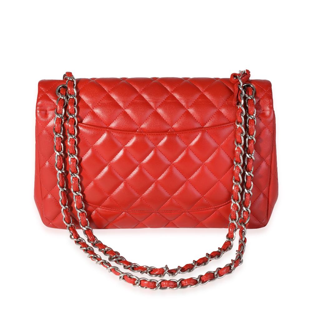 Red Leather Chanel Flap Bag