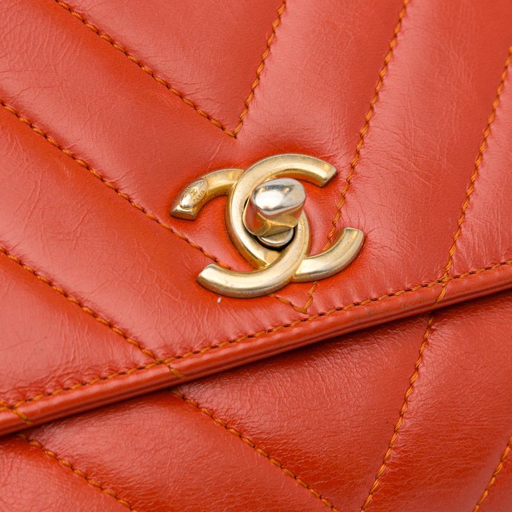 Red Leather Chanel Flap Bag