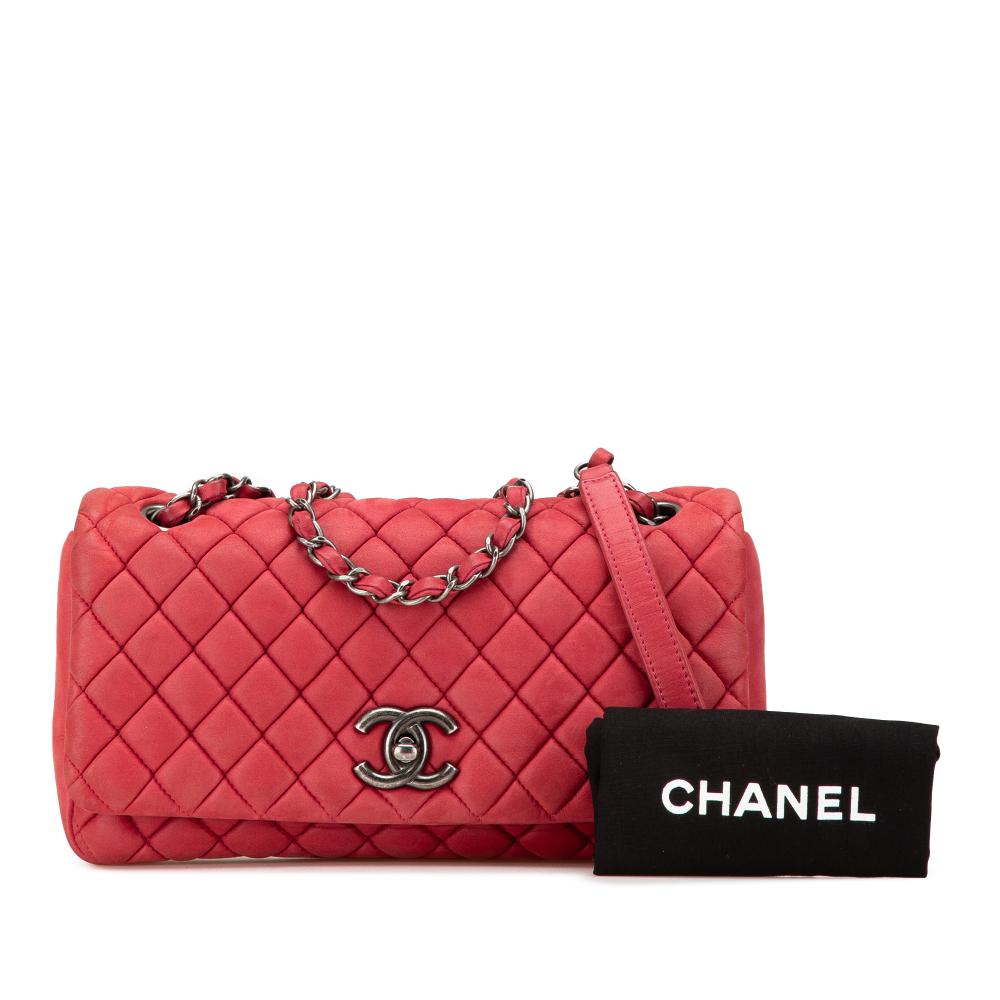 Red Leather Chanel Flap Bag
