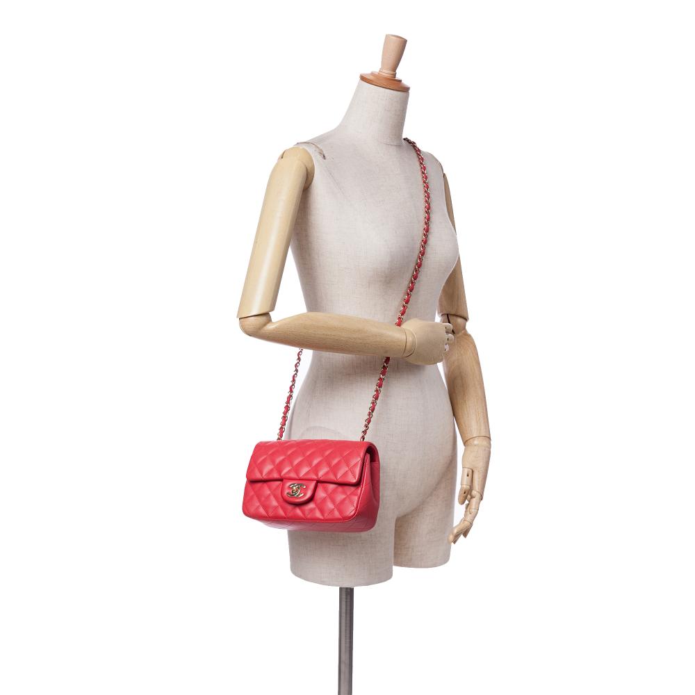 Red Leather Chanel Flap Bag