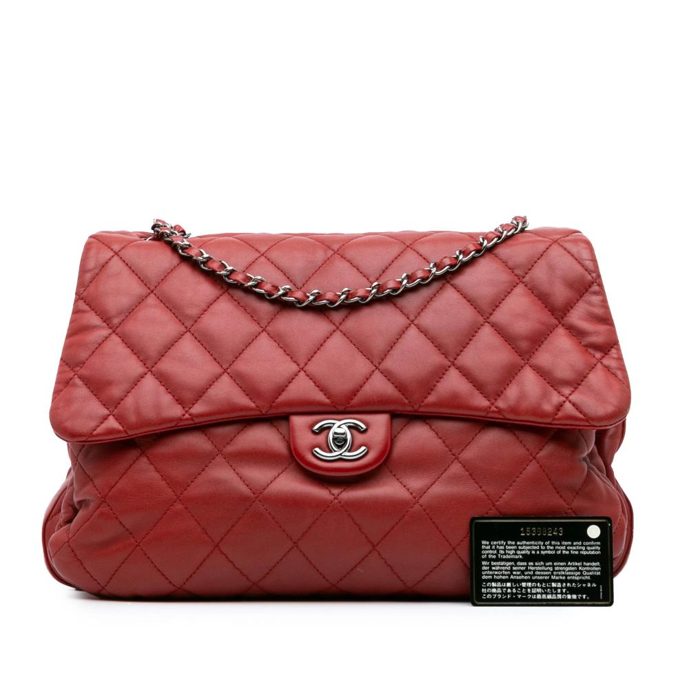 Red Leather Chanel Flap Bag