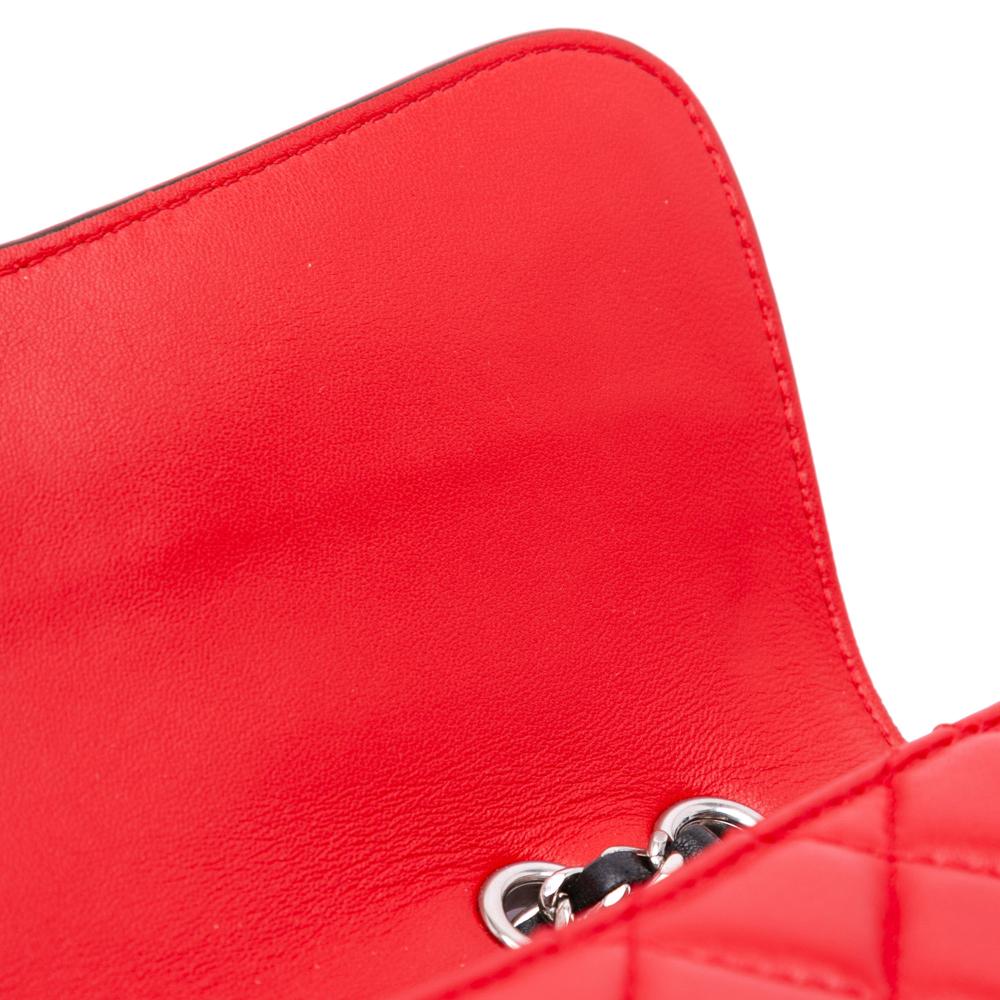Red Leather Chanel Flap Bag