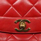 Red Leather Chanel Flap Bag