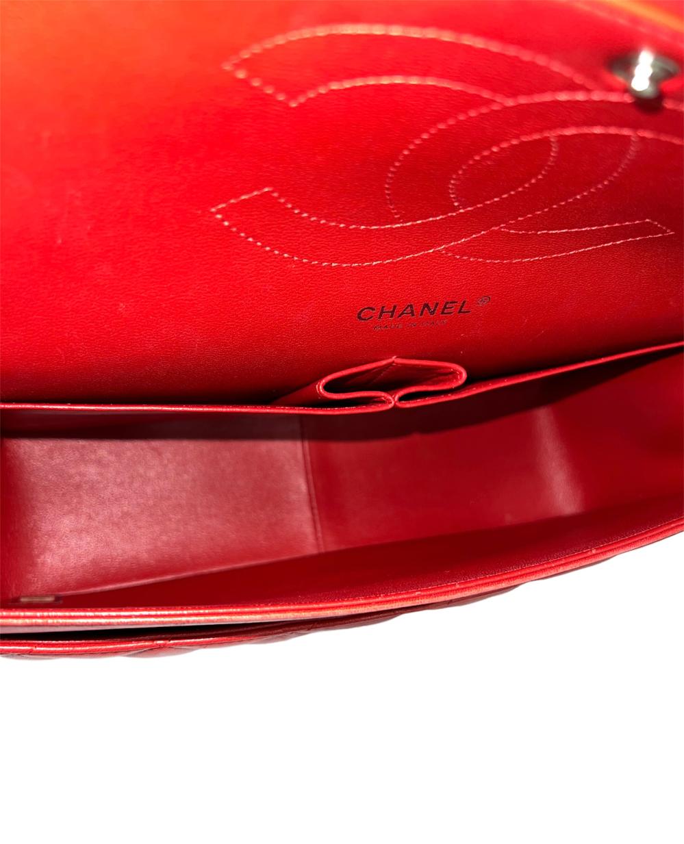 Red Leather Chanel Flap Bag