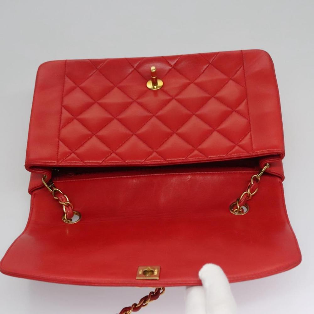 Red Leather Chanel Flap Bag