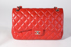 Red Leather Chanel Flap Bag