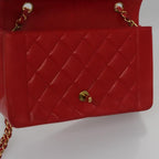 Red Leather Chanel Flap Bag