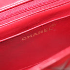 Red Leather Chanel Flap Bag