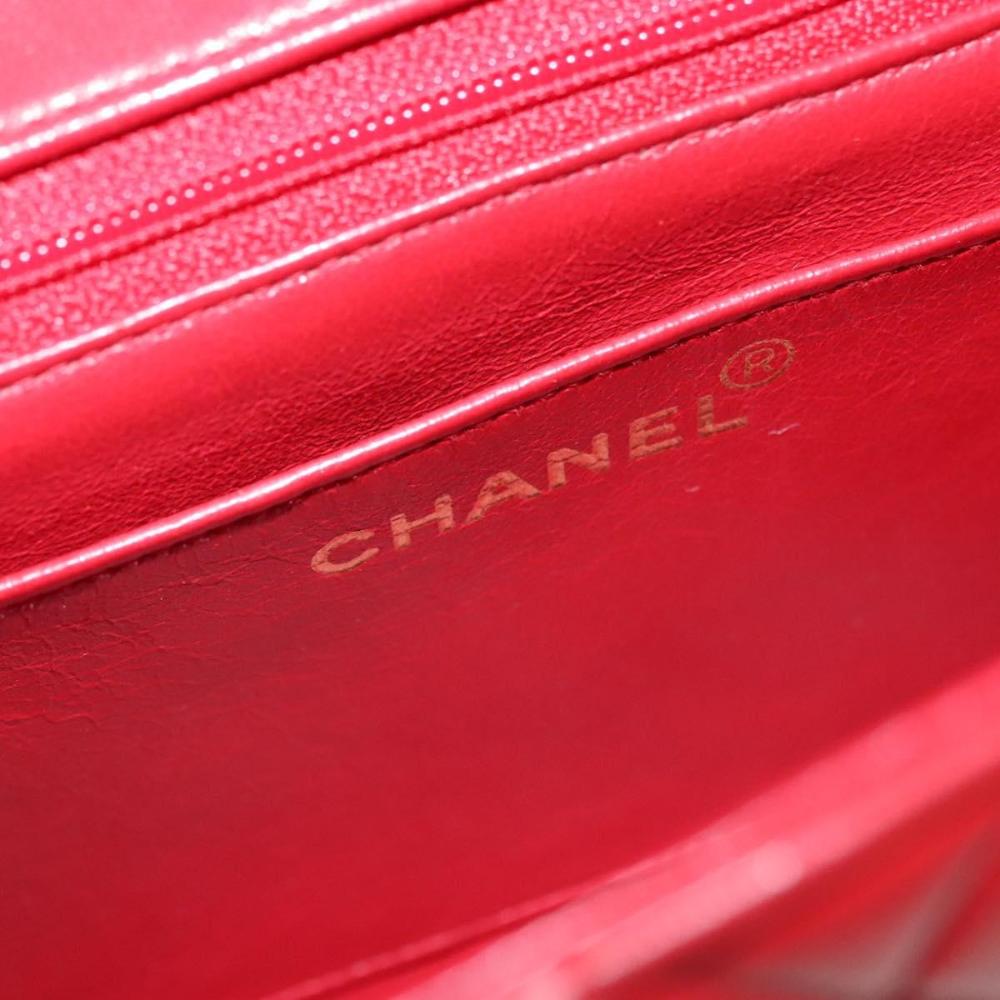 Red Leather Chanel Flap Bag