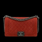 Red Leather Chanel Flap Bag
