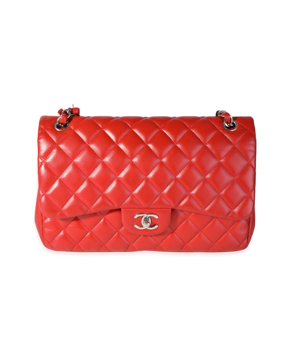 Red Leather Chanel Flap Bag