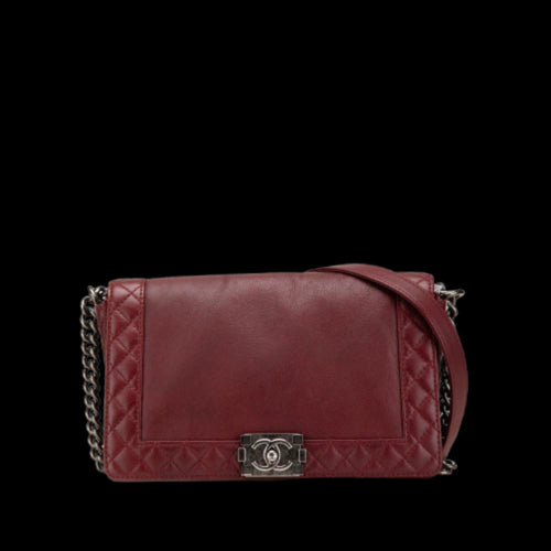 Red Leather Chanel Flap Bag