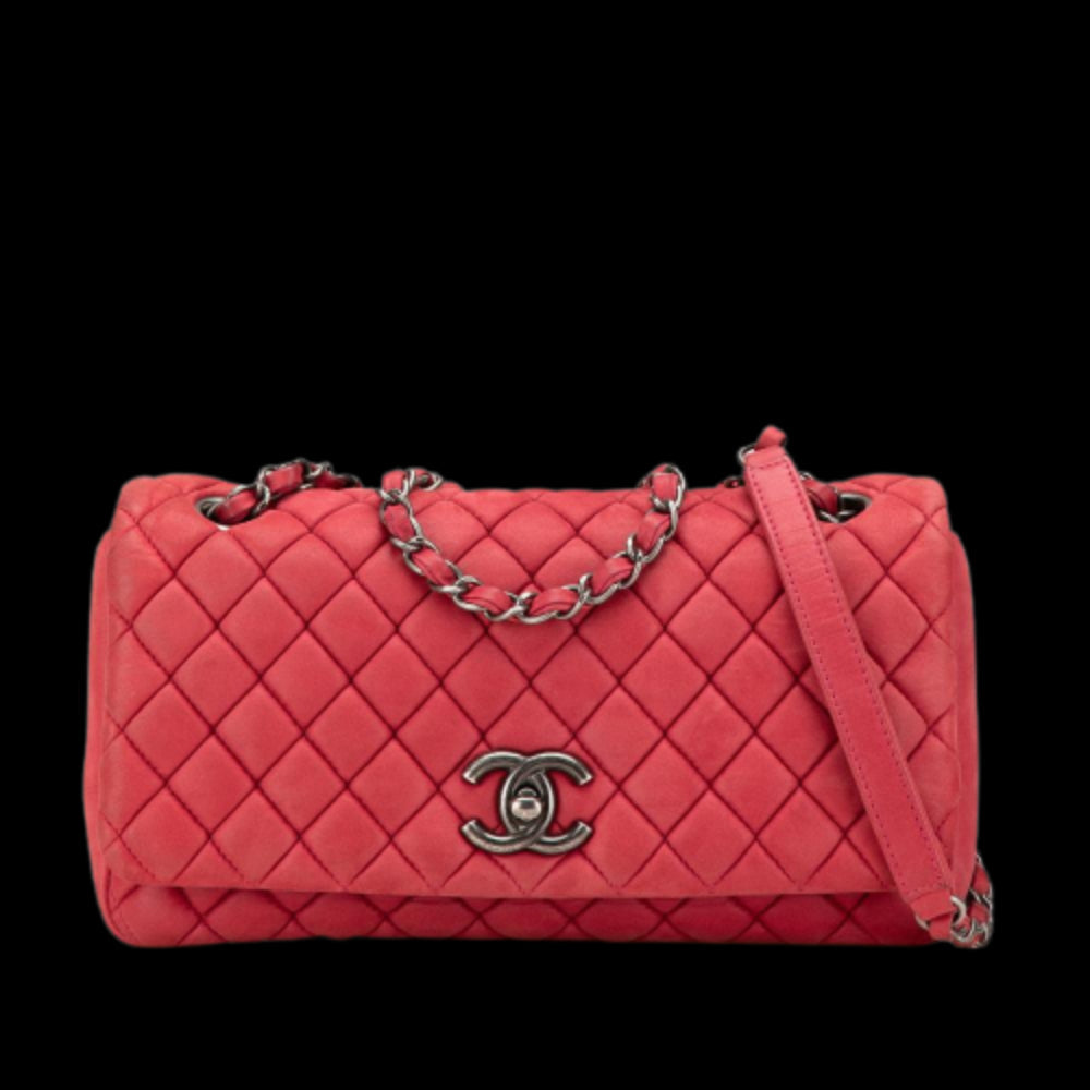 Red Leather Chanel Flap Bag