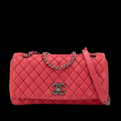 Red Leather Chanel Flap Bag