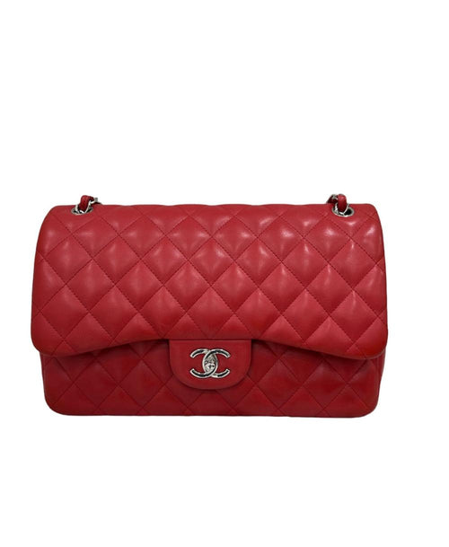 Red Leather Chanel Flap Bag
