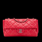 Red Leather Chanel Flap Bag