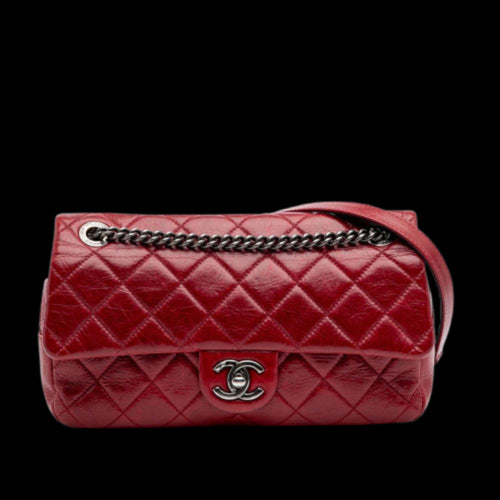 Red Leather Chanel Flap Bag