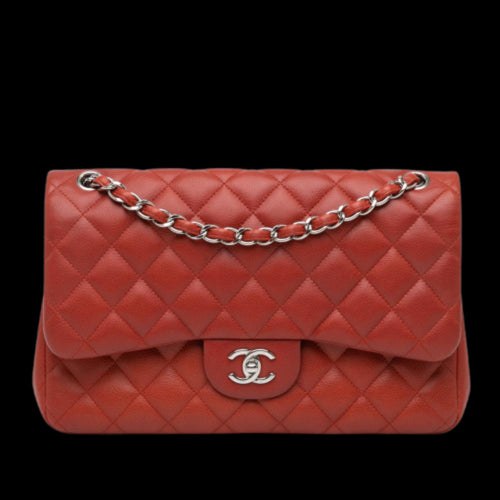 Red Leather Chanel Flap Bag
