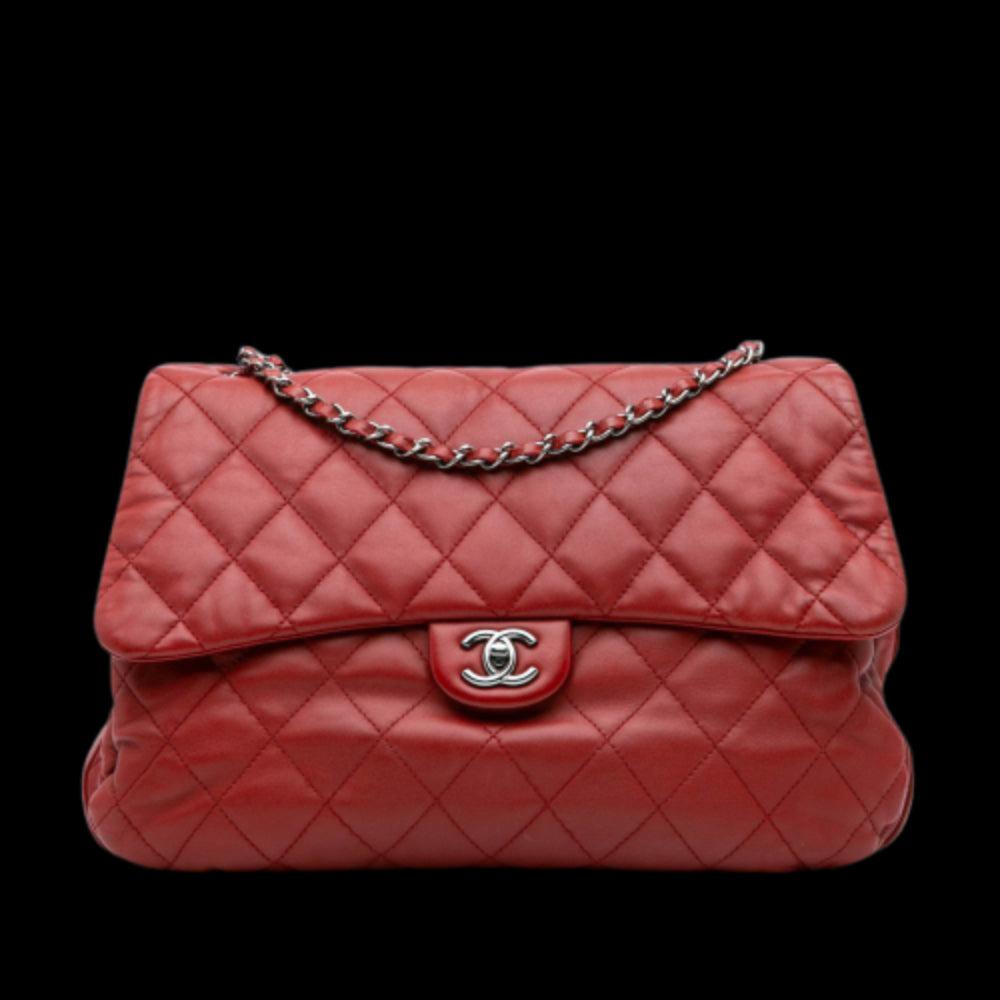 Red Leather Chanel Flap Bag