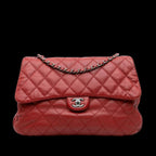 Red Leather Chanel Flap Bag
