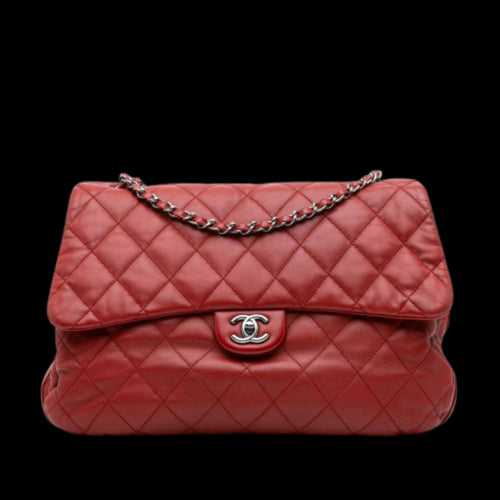 Red Leather Chanel Flap Bag