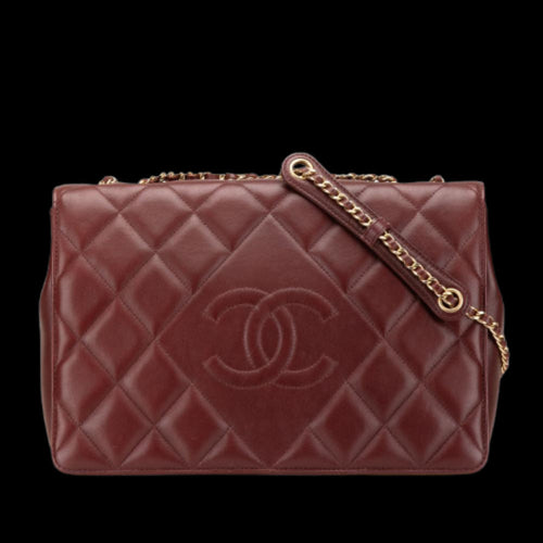 Red Leather Chanel Flap Bag